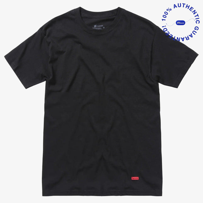 Supreme x Hanes Tagless Tee (1 Single Tee) Black | SOLE SERIOUSS [1]