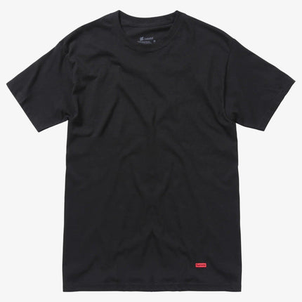 Supreme x Hanes Tagless Tee (1 Single Tee of Each) Black and Heather Grey | SOLE SERIOUSS [2]