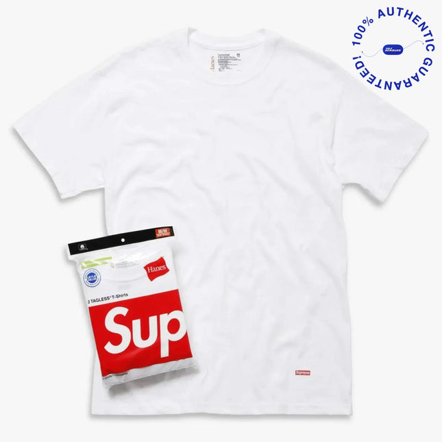 Supreme x Hanes Tagless Tees (Full Pack) White | SOLE SERIOUSS [1]