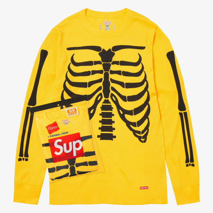 Supreme x Hanes Thermal Crew (1 Pack) 'Bones' Yellow (FW25) | SOLE SERIOUSS [1]
