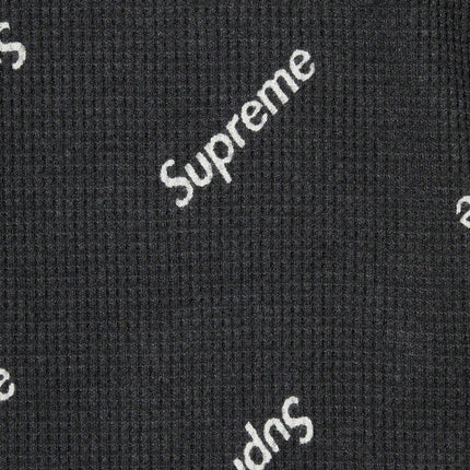 Supreme x Hanes Thermal Crew (1 Pack) 'Logos' Black (FW20) | SOLE SERIOUSS [2]