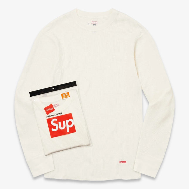 Supreme x Hanes Thermal Crew (1 Pack) Natural | SOLE SERIOUSS [1]