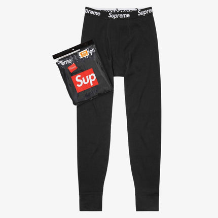 Supreme x Hanes Thermal Pant (1 Pack) Black | SOLE SERIOUSS [1]