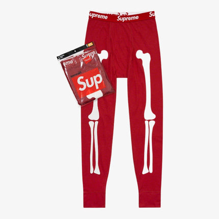 Supreme x Hanes Thermal Pant (1 Pack) 'Bones' Red FW21 - SOLE SERIOUSS (1)