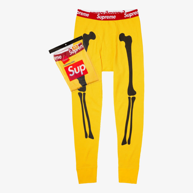 Supreme x Hanes Thermal Pant (1 Pack) 'Bones' Yellow (FW25) | SOLE SERIOUSS [1]