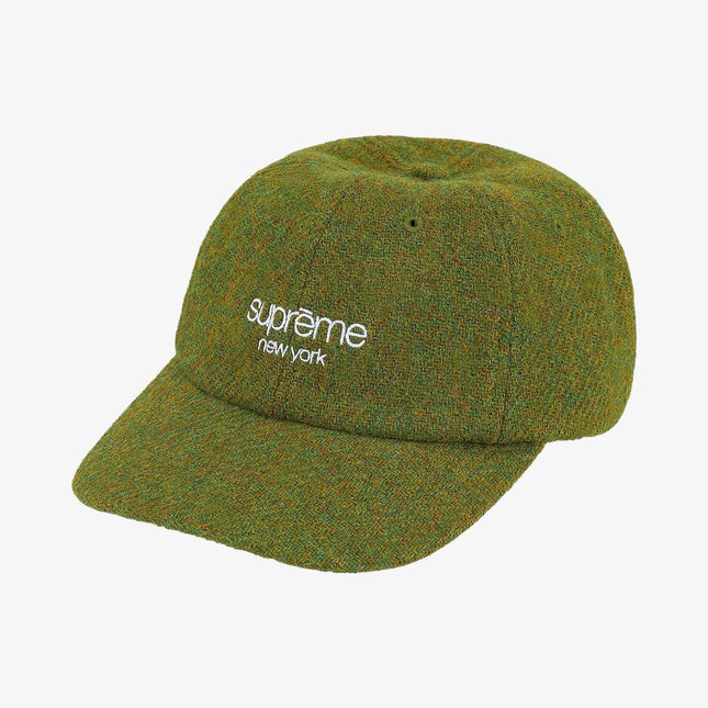 Supreme x Harris Tweed 6-Panel 'Classic Logo' Olive (FW21) - SOLE SERIOUSS (1)