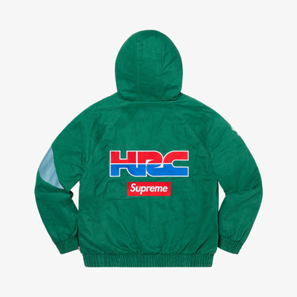 Supreme x Honda x Fox Racing Puffy Zip Up Jacket Green (FW19) - SOLE SERIOUSS (3)