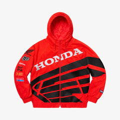 Supreme x Honda x Fox Racing Puffy Zip Up Jacket Red (FW19) - SOLE SERIOUSS (1)