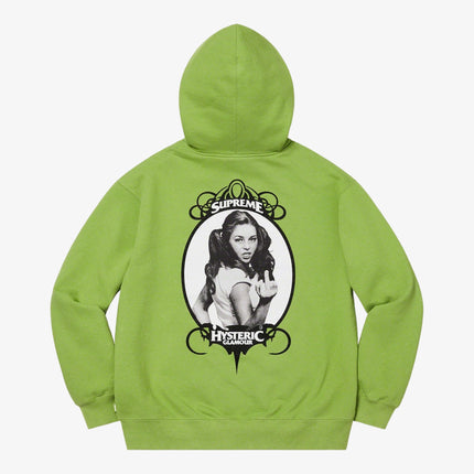 Supreme x Hysteric Glamour Zip Up Hooded Sweatshirt Lime (SS21) - SOLE SERIOUSS (2)