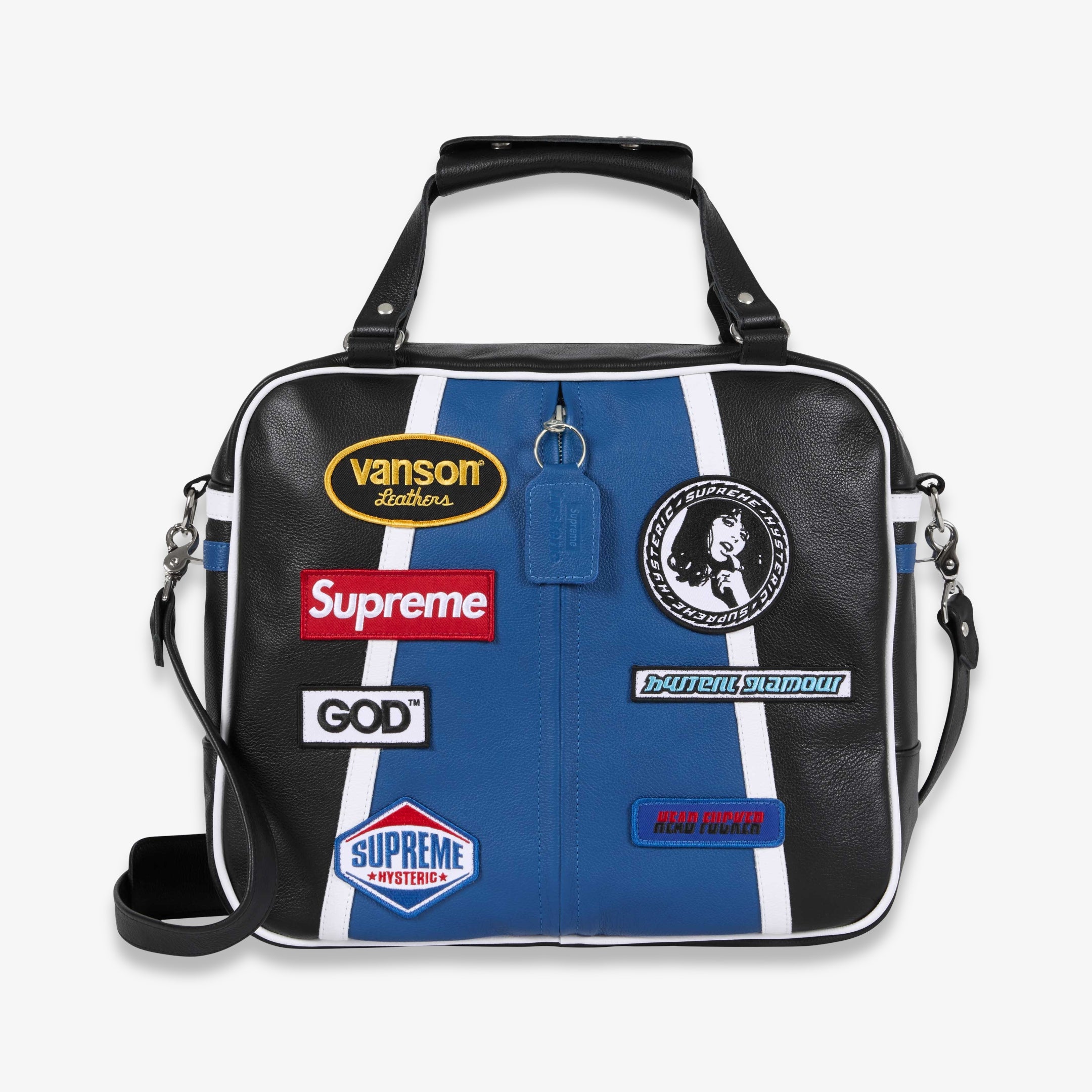 Supreme x Hysteric Glamour x Vanson Leathers Bag Black / Blue