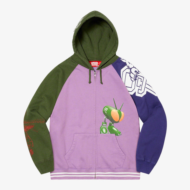 Supreme x Junya Watanabe x Comme Des Garcons CDG Zip Up Hooded Sweatshirt Violet (FW21) - SOLE SERIOUSS (1)