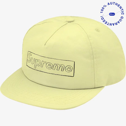 Supreme x KAWS 5-Panel Snapback Hat 'Chalk Logo' Pale Yellow (SS21) | SOLE SERIOUSS [1]