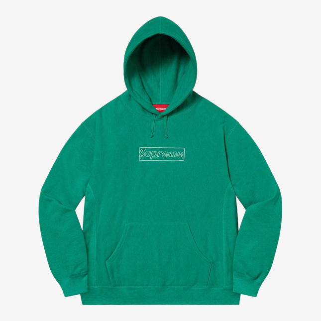 Supreme x KAWS Hooded Sweatshirt 'Chalk Logo' Light Pine SS21 - SOLE SERIOUSS (1)