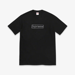 Supreme x KAWS Tee 'Chalk Logo' Black (SS21) - SOLE SERIOUSS (1)