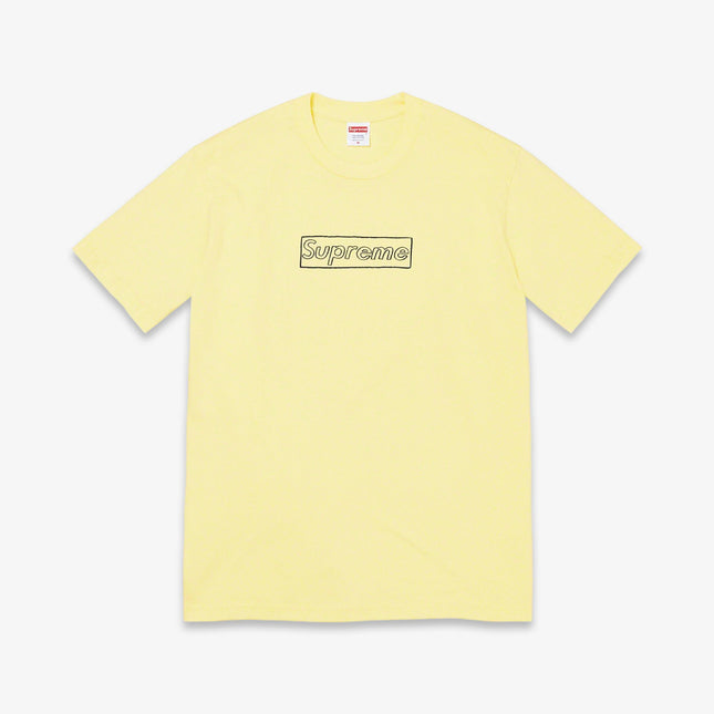 Supreme x KAWS Tee 'Chalk Logo' Pale Yellow SS21 - SOLE SERIOUSS (1)