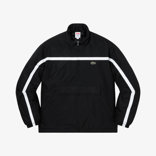 Supreme x LACOSTE Puffy Half Zip Pullover Black (FW19) - SOLE SERIOUSS (1)