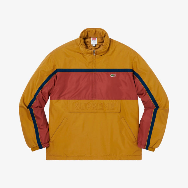 Supreme x LACOSTE Puffy Half Zip Pullover Gold (FW19) - SOLE SERIOUSS (1)