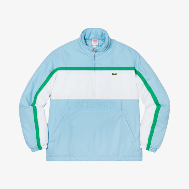 Supreme x LACOSTE Puffy Half Zip Pullover Light Blue (FW19) - SOLE SERIOUSS (1)