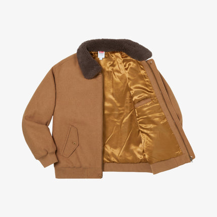 Supreme x LACOSTE Wool Bomber Jacket Tan (FW19) - SOLE SERIOUSS (2)