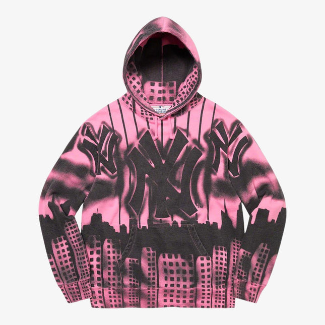 Supreme x MLB New York Yankees Hooded Sweatshirt 'Airbrush' Pink (FW21) - SOLE SERIOUSS (1)