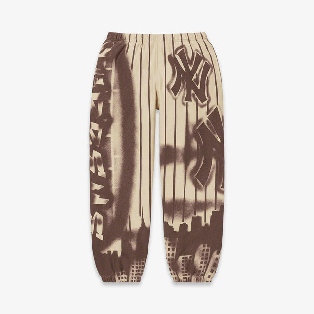 Supreme x MLB New York Yankees Sweatpant 'Airbrush' Clay (FW21) - SOLE SERIOUSS (1)