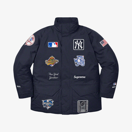 Supreme x MLB New York Yankees x GORE-TEX 700-Fill Down Jacket Navy (FW21) - SOLE SERIOUSS (3)