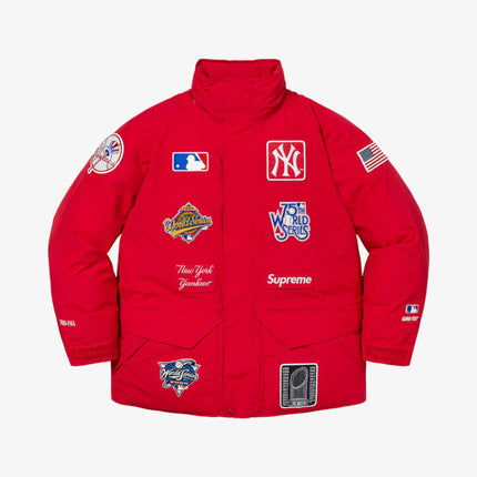 Supreme x MLB New York Yankees x GORE-TEX 700-Fill Down Jacket Red FW21 - SOLE SERIOUSS (3)