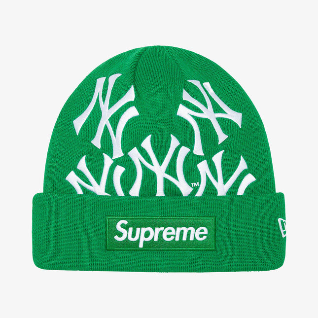 Supreme x MLB New York Yankees x New Era Beanie 'Box Logo' Green (FW21) - SOLE SERIOUSS (1)