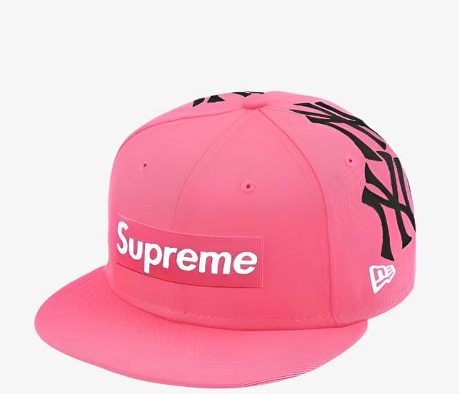 Supreme x MLB New York Yankees x New Era Fitted Hat 'Box Logo' Pink (FW21) - SOLE SERIOUSS (1)