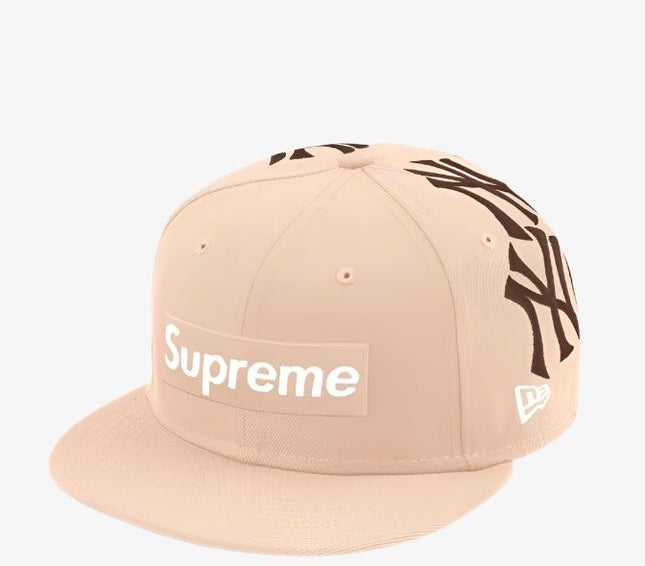 Supreme x MLB New York Yankees x New Era Fitted Hat 'Box Logo' Tan (FW21) - SOLE SERIOUSS (1)