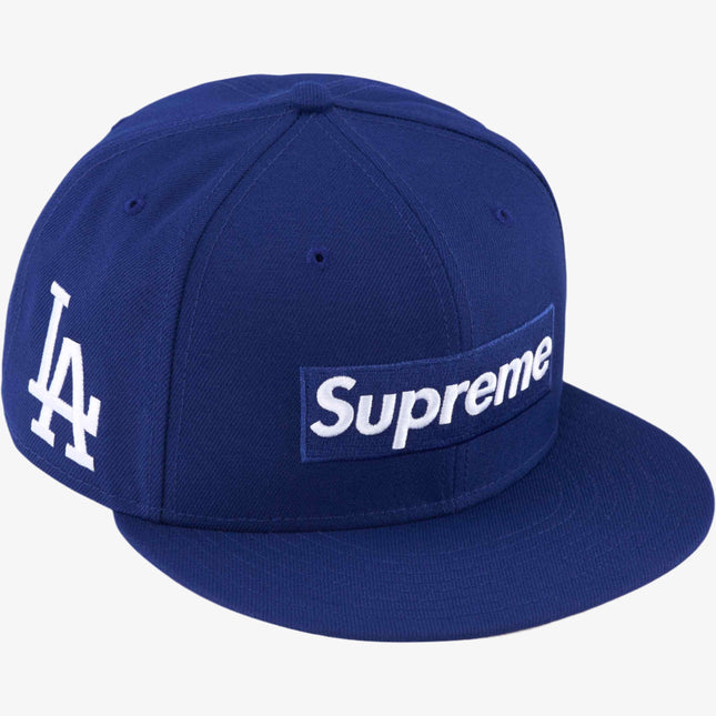 Supreme x MLB x New Era 'Los Angeles Dodgers Box Logo' Fitted Hat Dark Royal Blue (SS24)