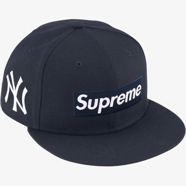 Supreme x MLB x New Era 'New York Yankees Box Logo' Fitted Hat Navy Blue (SS24) - SOLE SERIOUSS (1)