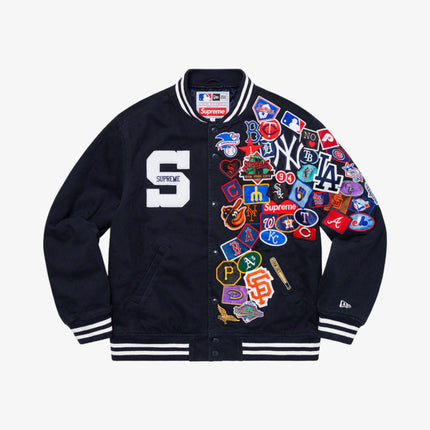 Supreme x MLB x New Era Varsity Jacket Navy (SS20) - SOLE SERIOUSS (1)