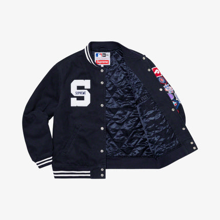 Supreme x MLB x New Era Varsity Jacket Navy (SS20) - SOLE SERIOUSS (2)