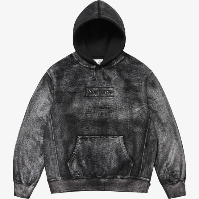 Supreme x MM6 Maison Margiela Pullover Hooded Sweatshirt Black (SS24) - SOLE SERIOUSS (1)