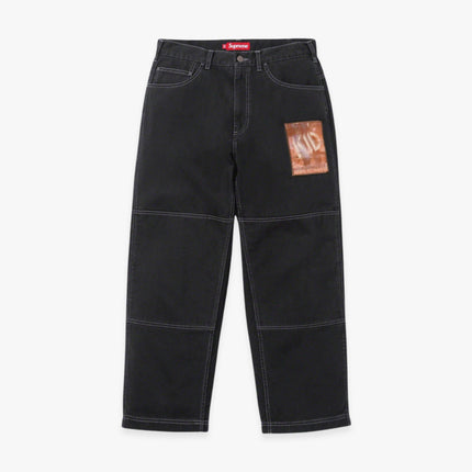 Supreme x Mark Leckey Twill Panel Pants 'Dream English Kid' Black (FW23) - SOLE SERIOUSS (1)