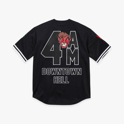 Supreme x Mitchell & Ness Baseball Jersey 'Downtown Hell' Black (FW23) - SOLE SERIOUSS (2)