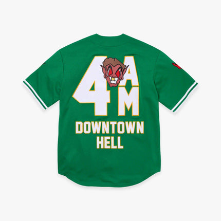 Supreme x Mitchell & Ness Baseball Jersey 'Downtown Hell' Green (FW23) - SOLE SERIOUSS (2)