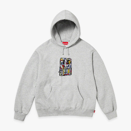 Supreme x Neil Blender Hooded Sweatshirt 'Mosaic' Heather Grey (FW23) - SOLE SERIOUSS (1)