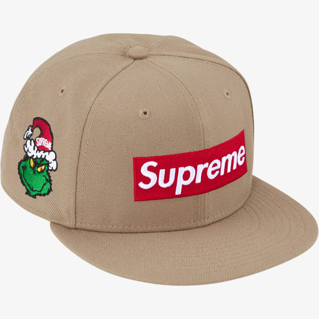 Supreme x New Era 59Fifty Baseball Hat 'Grinch Box Logo' Khaki (FW24) - SOLE SERIOUSS (1)