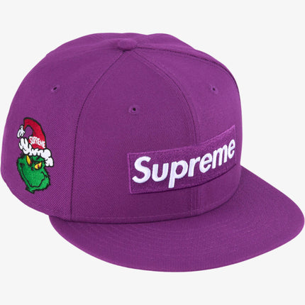 Supreme x New Era 59Fifty Baseball Hat 'Grinch Box Logo' Purple (FW24) - SOLE SERIOUSS (1)