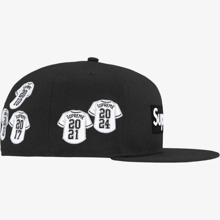 Supreme x New Era 'Baseball Jerseys Box Logo' Fitted Hat Black (FW24) - SOLE SERIOUSS (2)