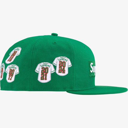 Supreme x New Era 'Baseball Jerseys Box Logo' Fitted Hat Green (FW24) - SOLE SERIOUSS (2)