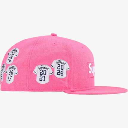 Supreme x New Era 'Baseball Jerseys Box Logo' Fitted Hat Pink (FW24) - SOLE SERIOUSS (2)