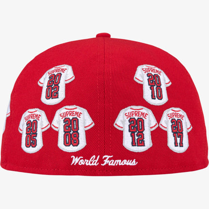 Supreme x New Era 'Baseball Jerseys Box Logo' Fitted Hat Red (FW24) - SOLE SERIOUSS (3)