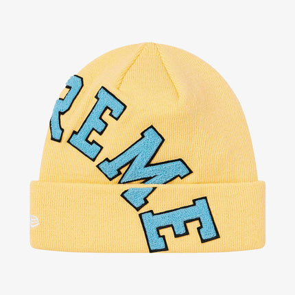 Supreme x New Era Beanie 'Big Arc' Light Yellow (FW20) - SOLE SERIOUSS (2)