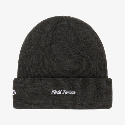 Supreme x New Era Beanie 'Box Logo' Charcoal (FW21) - SOLE SERIOUSS (2)