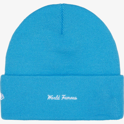 Supreme x New Era Beanie 'Box Logo' Cyan Blue / Red (FW25) | SOLE SERIOUSS [2]