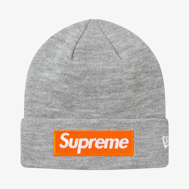 Supreme x New Era Beanie 'Box Logo' Heather Grey (FW17) - SOLE SERIOUSS (1)