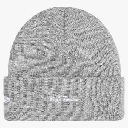 Supreme x New Era Beanie 'Box Logo' Heather Grey / Navy Blue (FW25) | SOLE SERIOUSS [2]